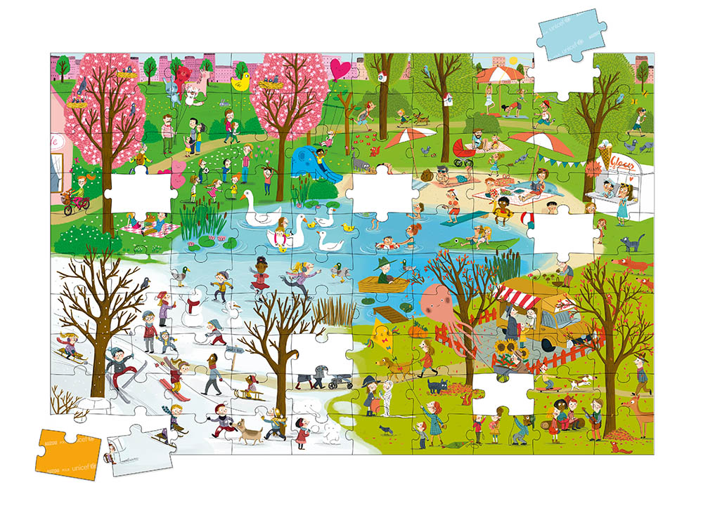 Mon Puzzle Des 4 Saisons Avec Unicef (Coll. Boite Puzzle)