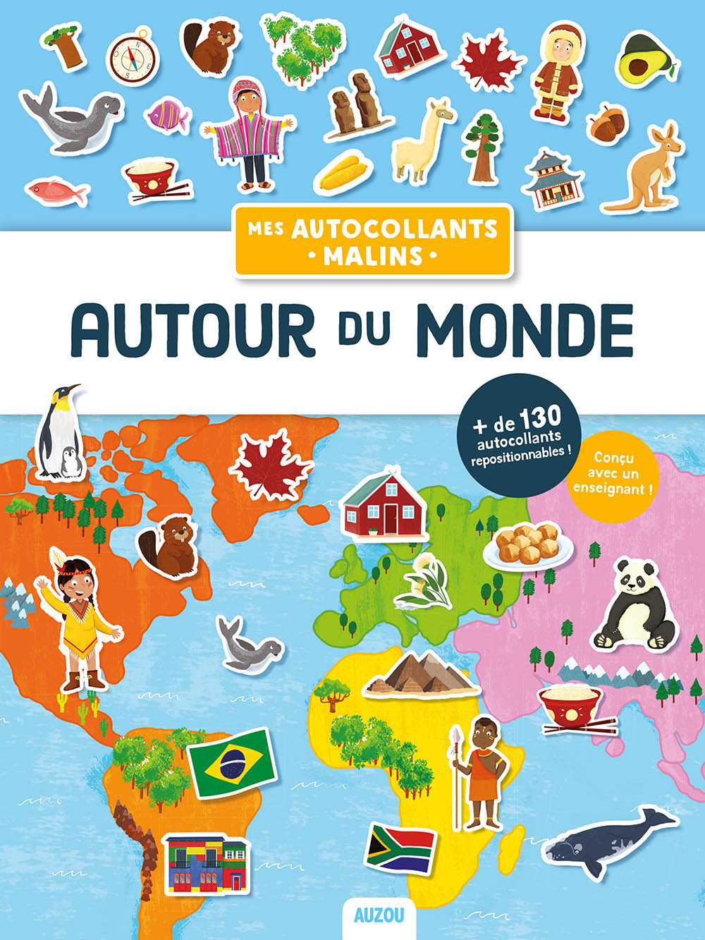 Mes Autocollants Malins Educatifs - Autour Du Monde