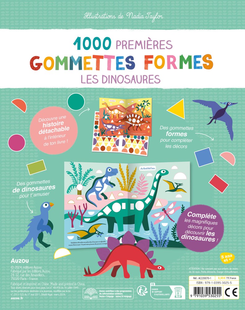 1000 Gommettes Formes - Dinosaures