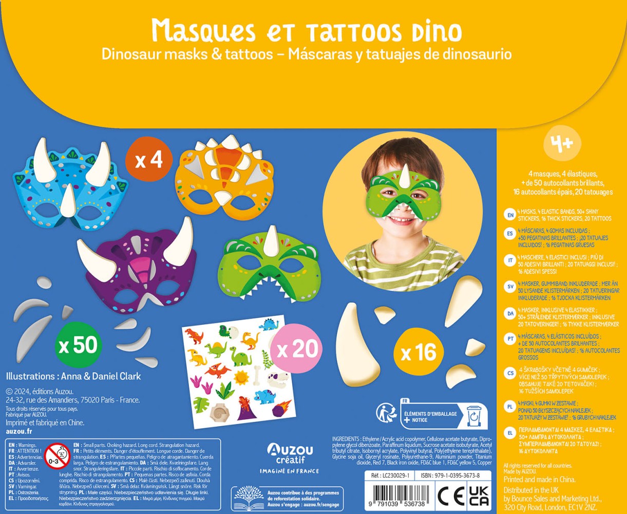 Masques Et Tattoos Dino