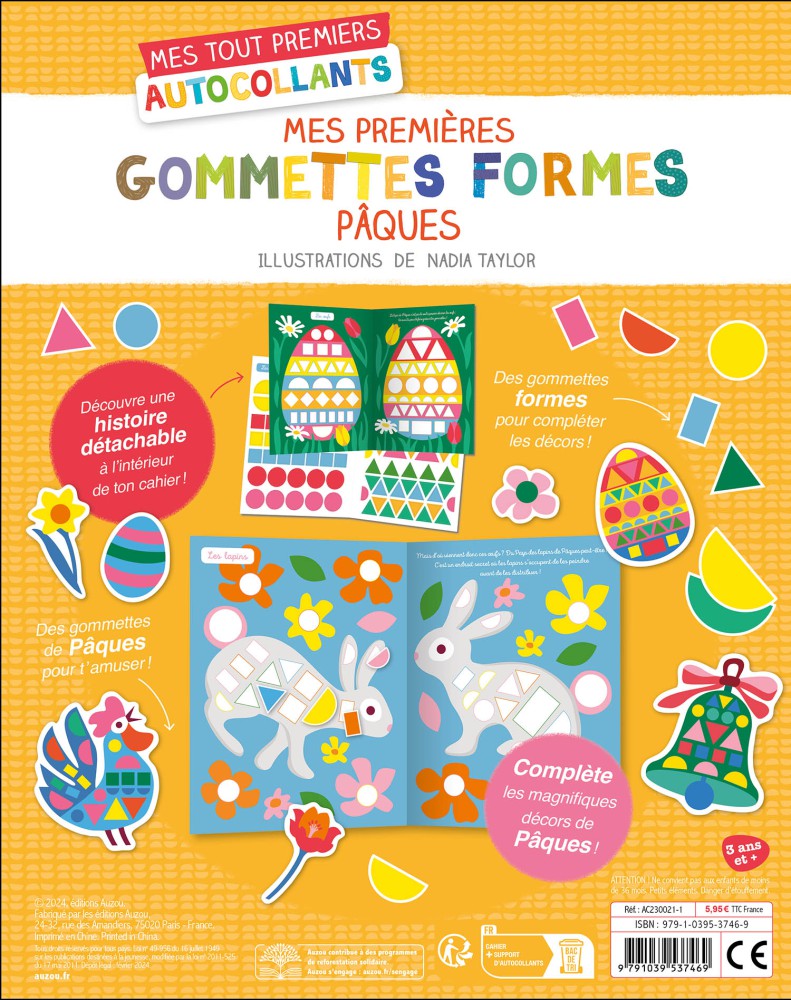 500 Gommettes Formes - Pâques