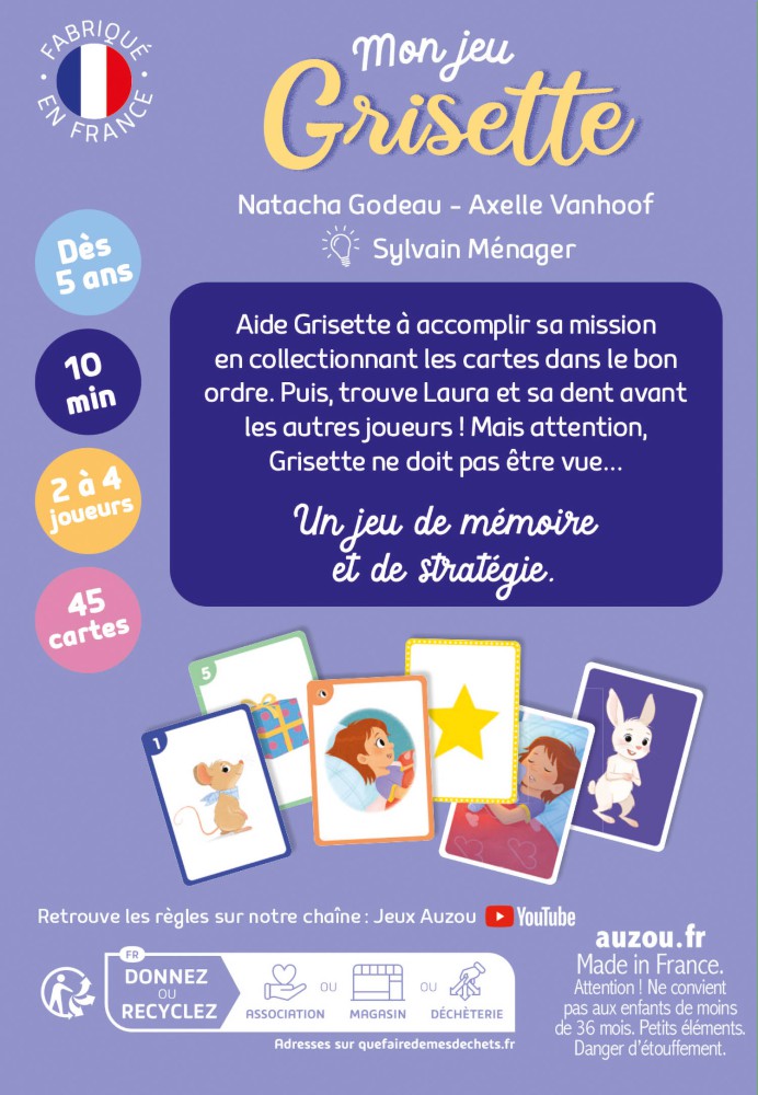 Jeux De Cartes - Mon Jeu Grisette - La Petite Souris En Mission