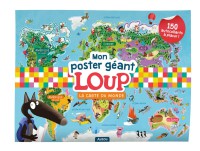 Mon poster géant Loup - La carte du monde