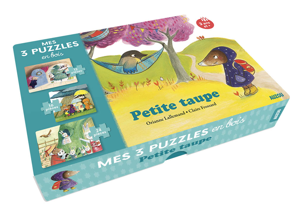 Mes 3 Puzzles En Bois - Petite Taupe