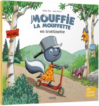 Mouffie la mouffette en trottinette