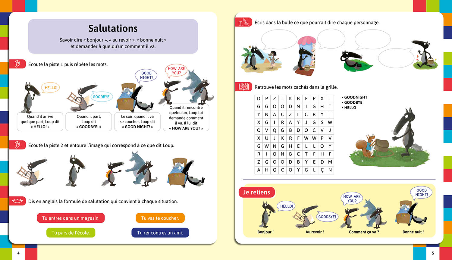 Mon Cahier D'anglais Avec Loup