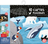 10 cartes magiques - Cartes à gratter et à métalliser