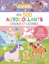 500 autocollants : chevaux et licornes