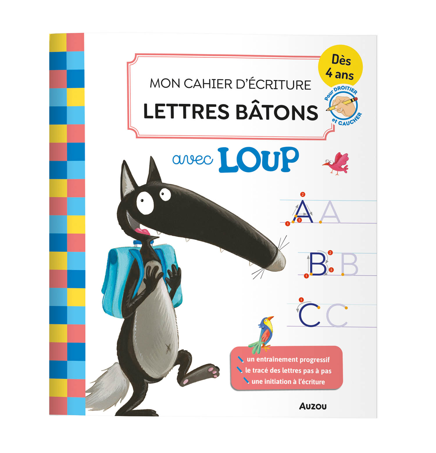 Mon Cahier D'écriture Lettres Bâtons Avec Loup