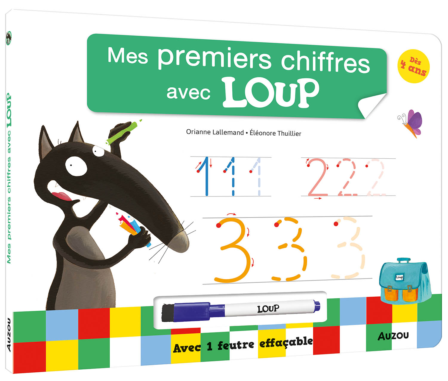 Livre Ardoise - Mes Premiers Chiffres Avec Loup