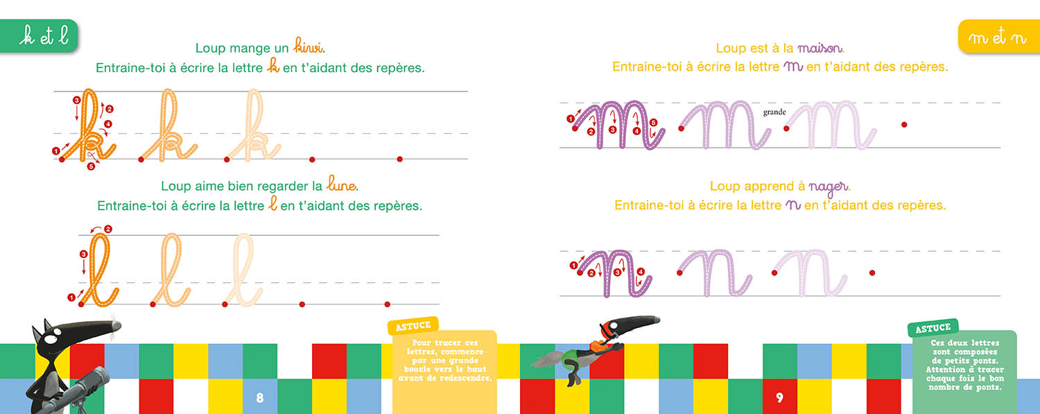 Livre Ardoise - Les Lettres Minuscules Avec Loup