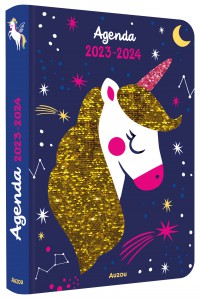 Agenda licorne et sequins 2023-2024