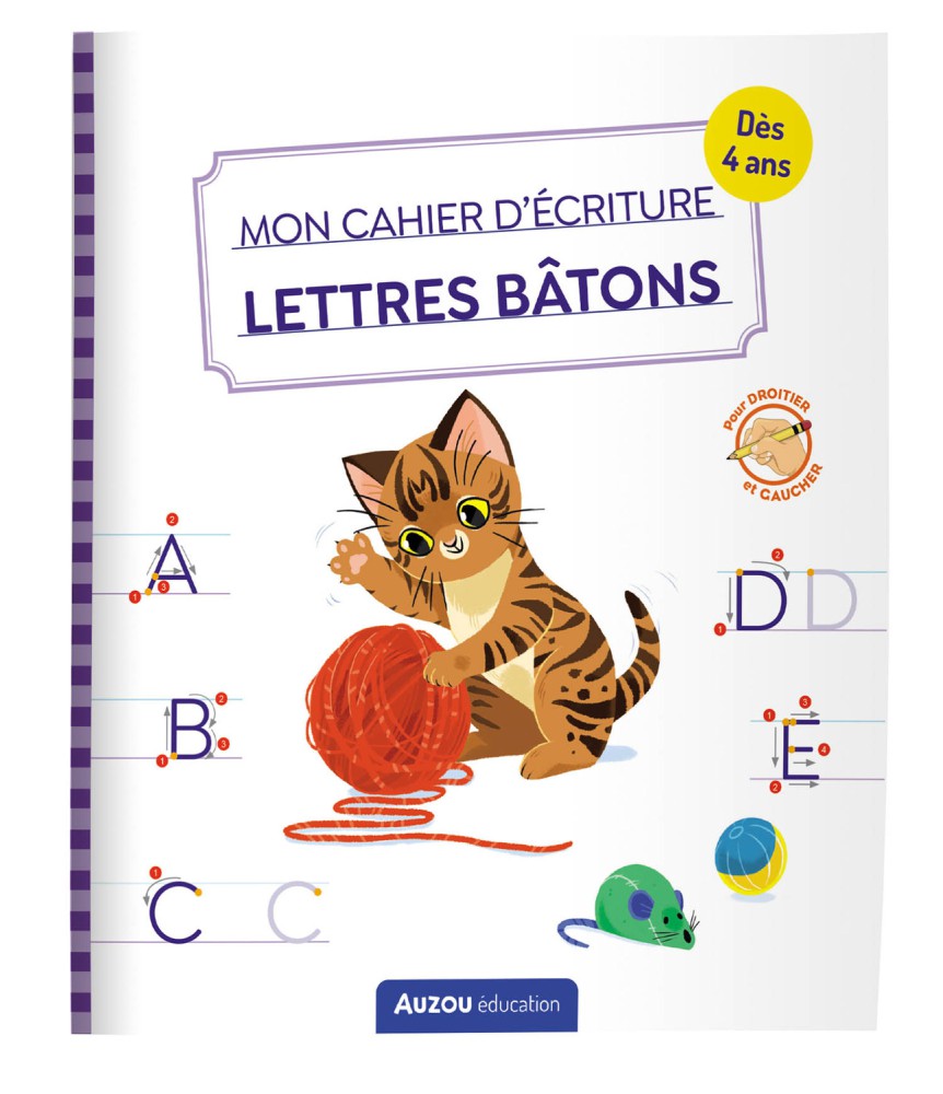 Mon Cahier D'écriture - Lettres Bâtons - Les Chats