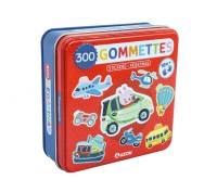 Boîte de gommettes métal - Les transports